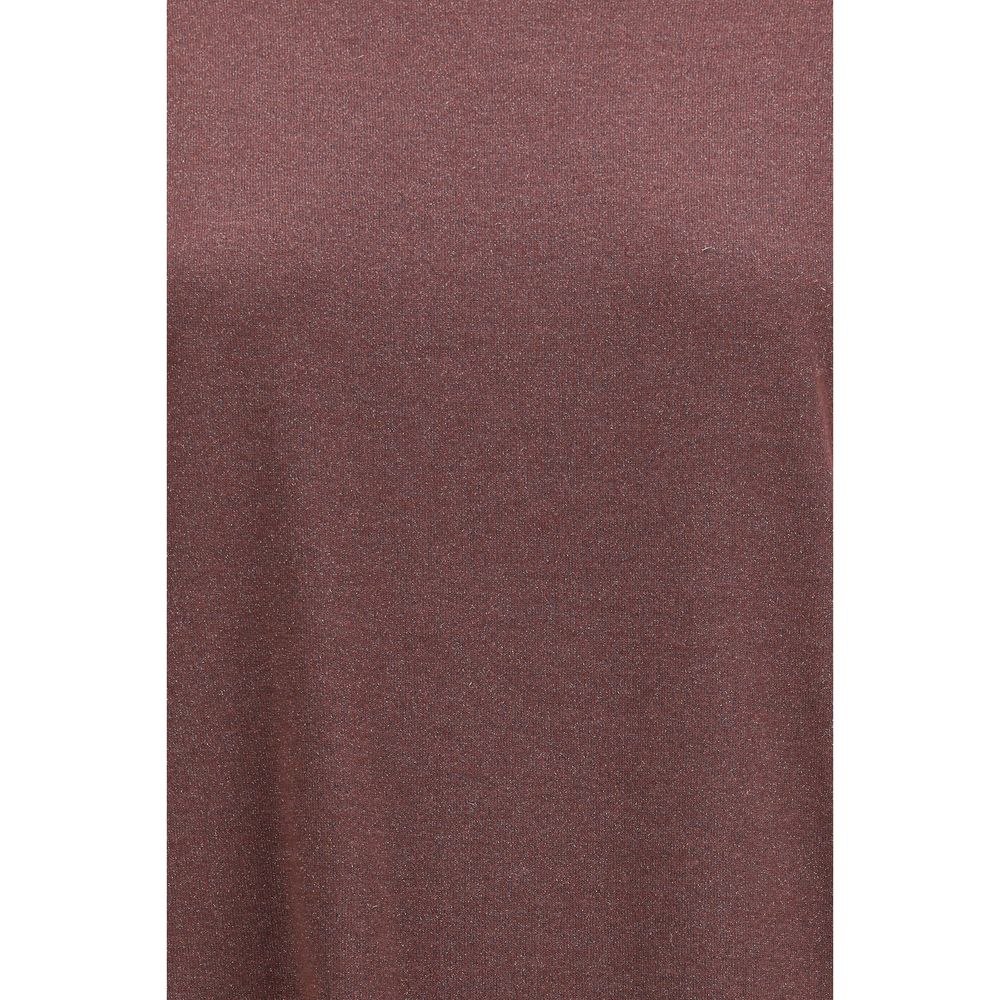 Brunello Cucinelli Bordeaux Nylon Women's T-Shirt