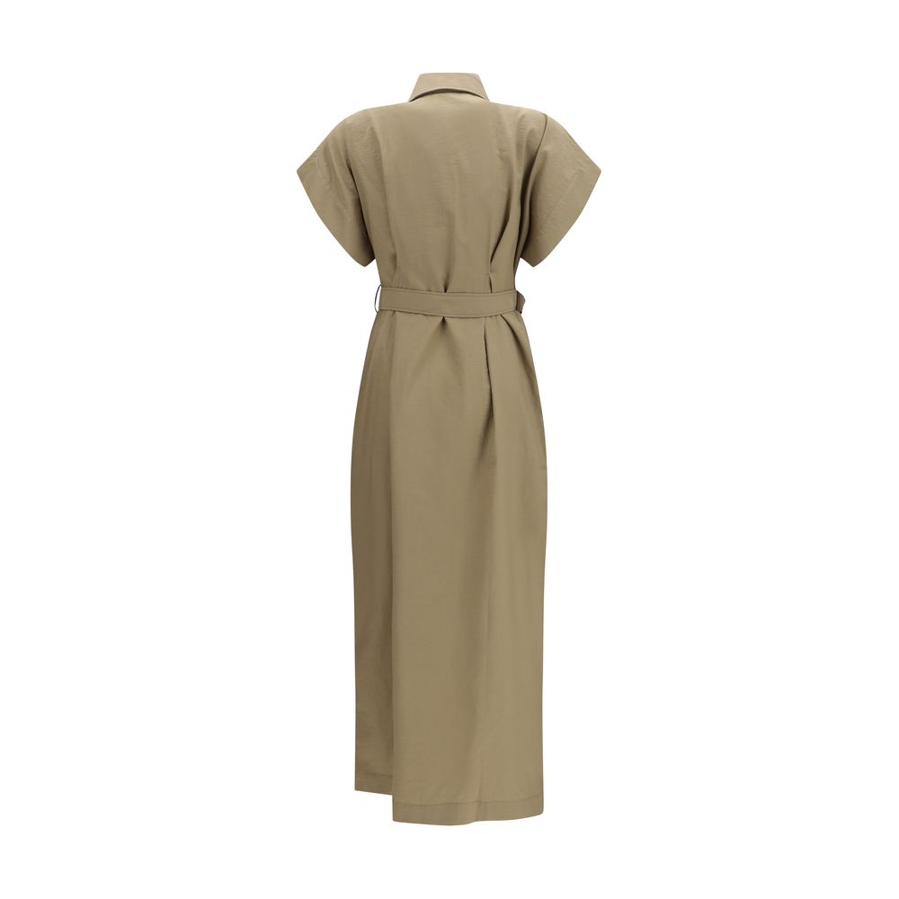 Brunello Cucinelli Beige Cotton Casual Women's Dress