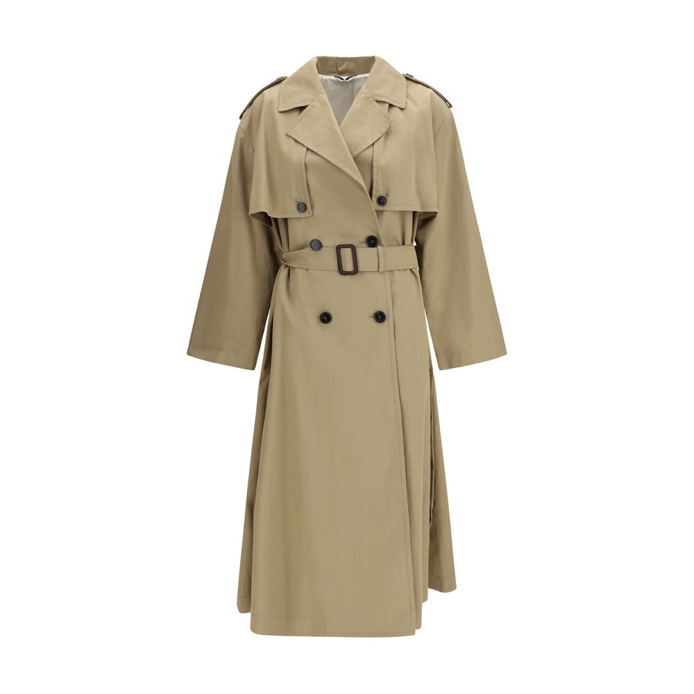 Max Mara Beige Cotton Trench Women's Coat