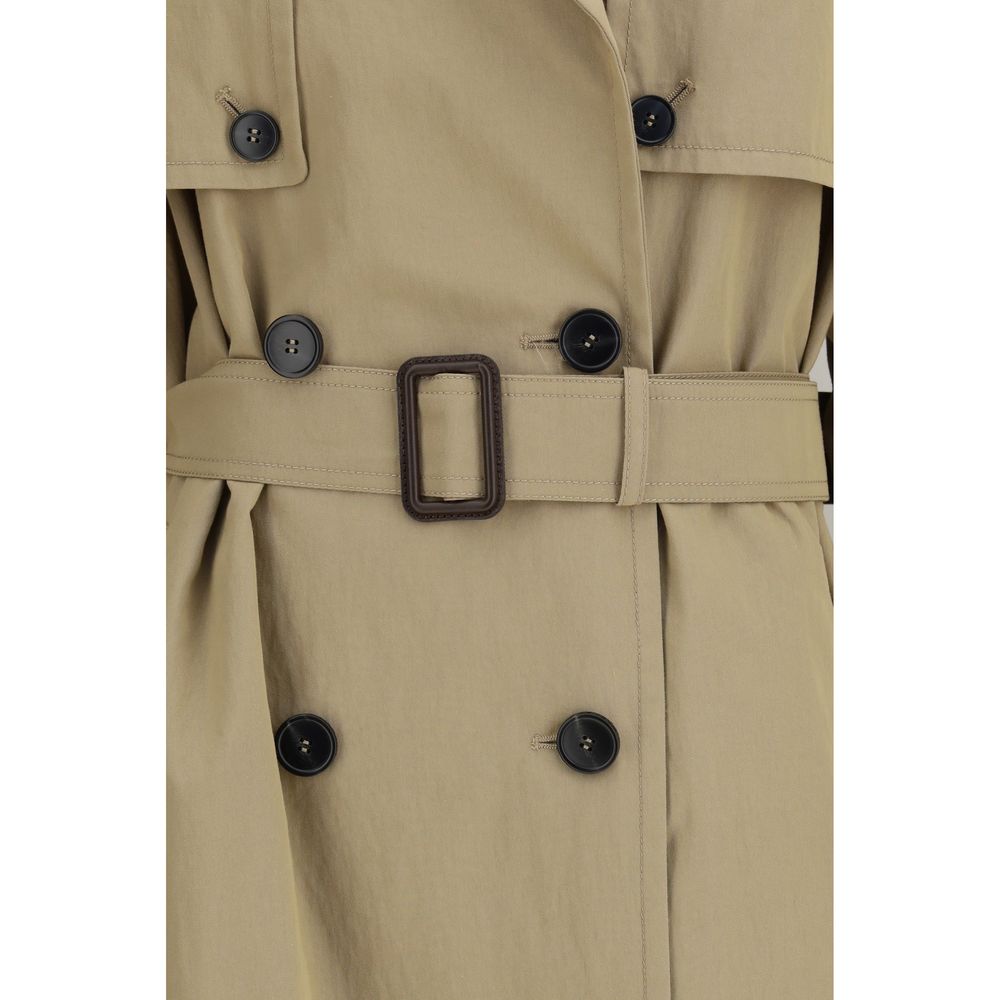 Max Mara Beige Cotton Trench Women's Coat
