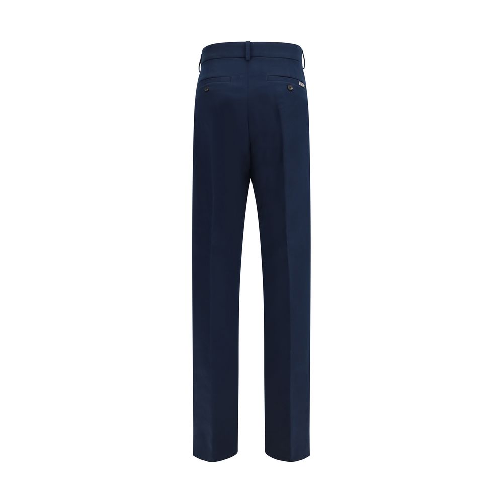 Ferragamo Blue Cotton Chino Men's Pants