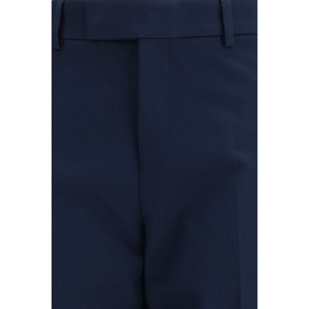 Ferragamo Blue Cotton Chino Men's Pants