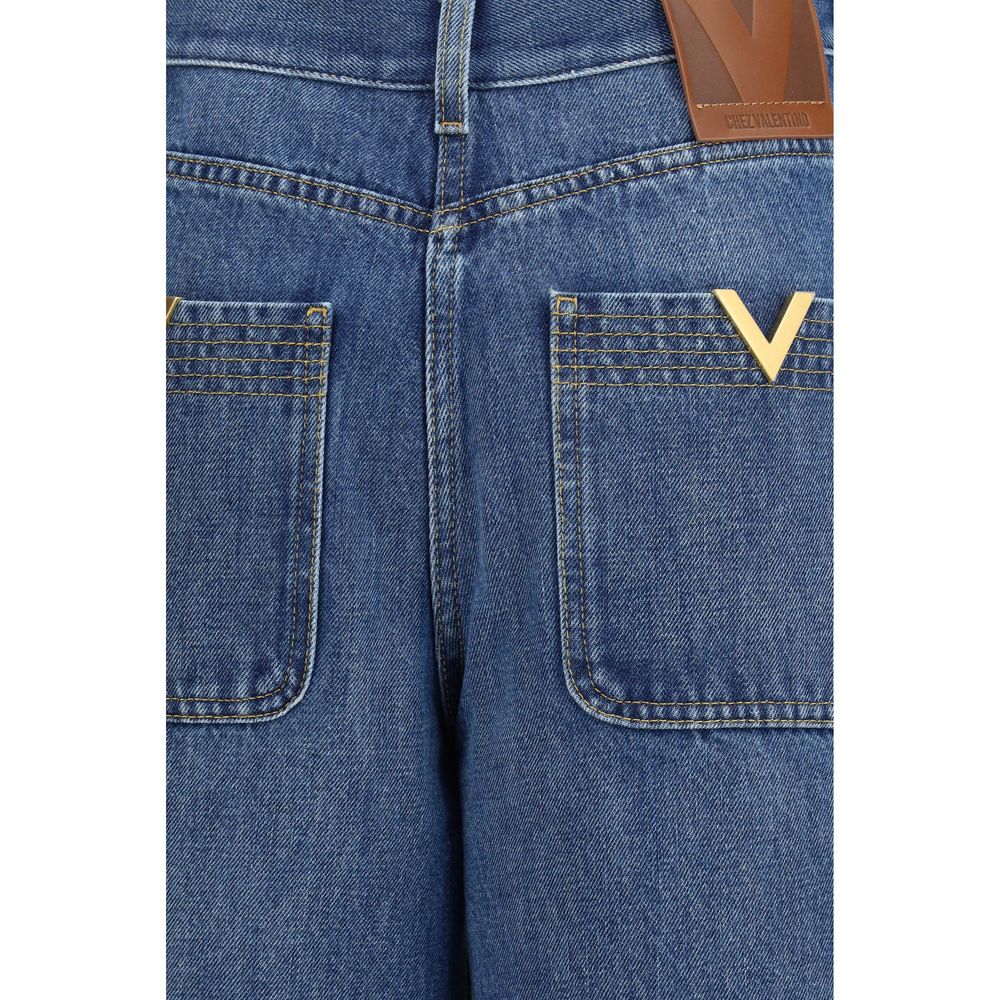Valentino Garavani Blue Cotton Jeans Women's Denim