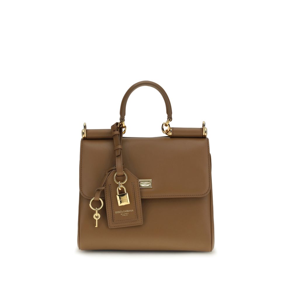 Dolce & Gabbana Brown Calf Leather Bos Taurus Shoulder Women's Bag