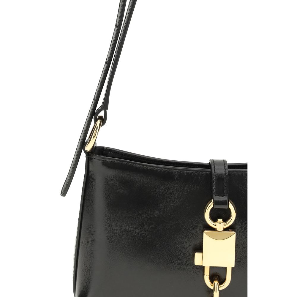 Dolce & Gabbana Black Calf Leather Bos Taurus Shoulder Women's Bag