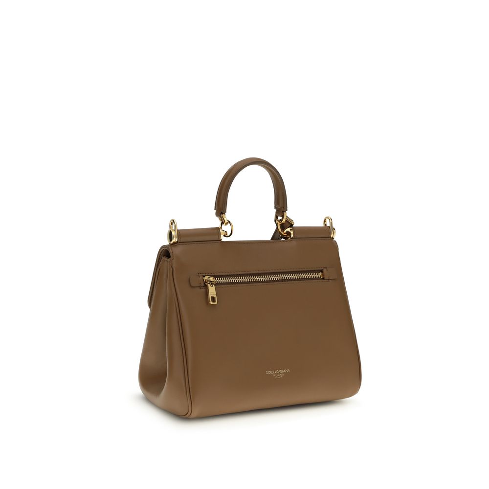 Dolce & Gabbana Brown Calf Leather Bos Taurus Shoulder Women's Bag