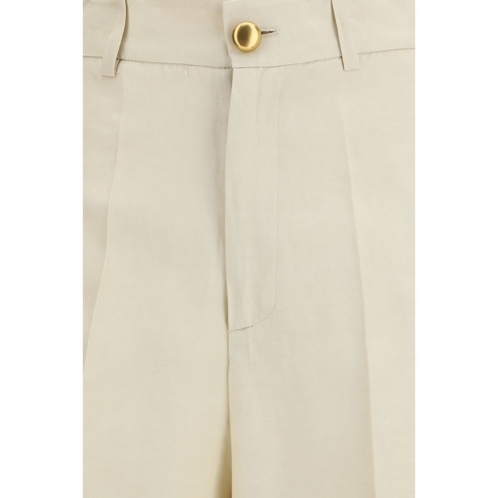 P.A.R.O.S.H. Beige Viscose Casual Women's Pants