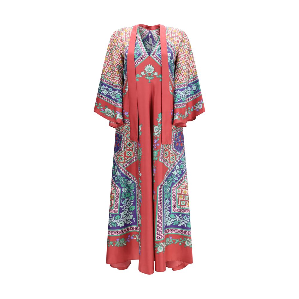 La Double J Multicolor Silk Casual Women's Dress