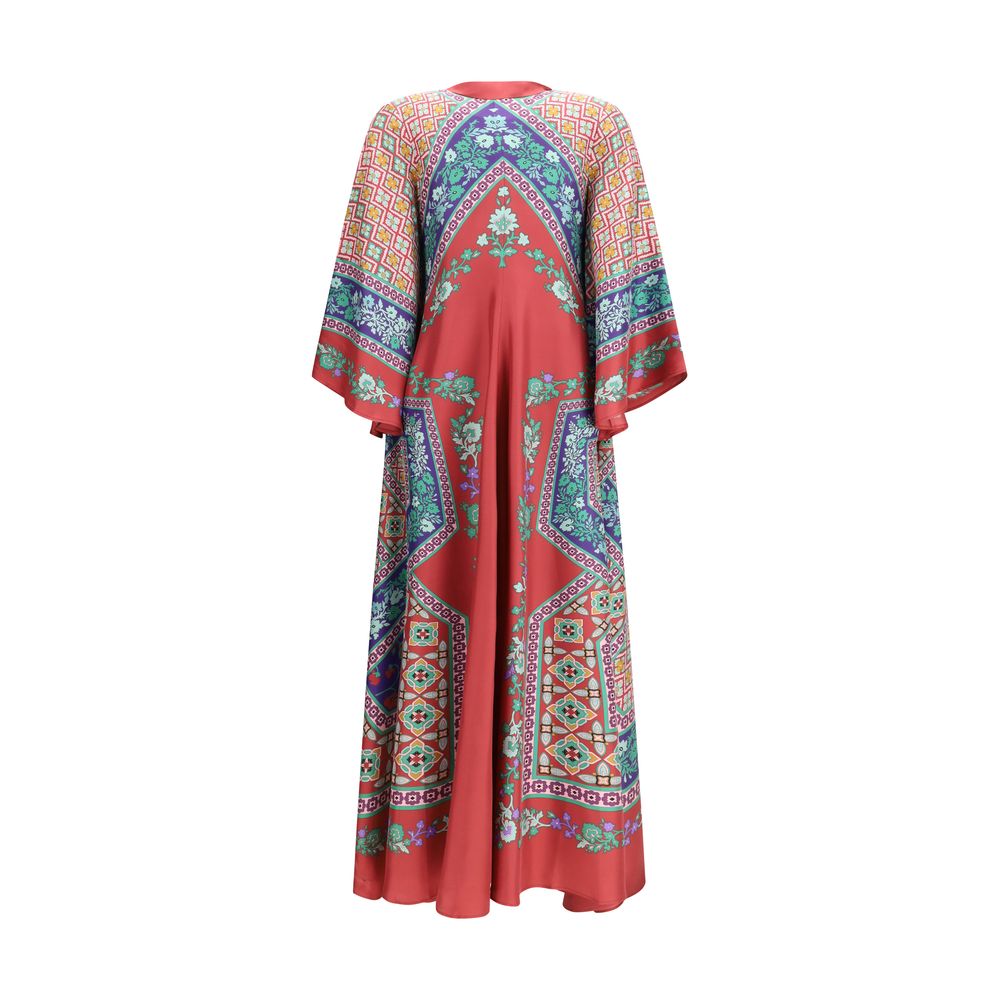 La Double J Multicolor Silk Casual Women's Dress