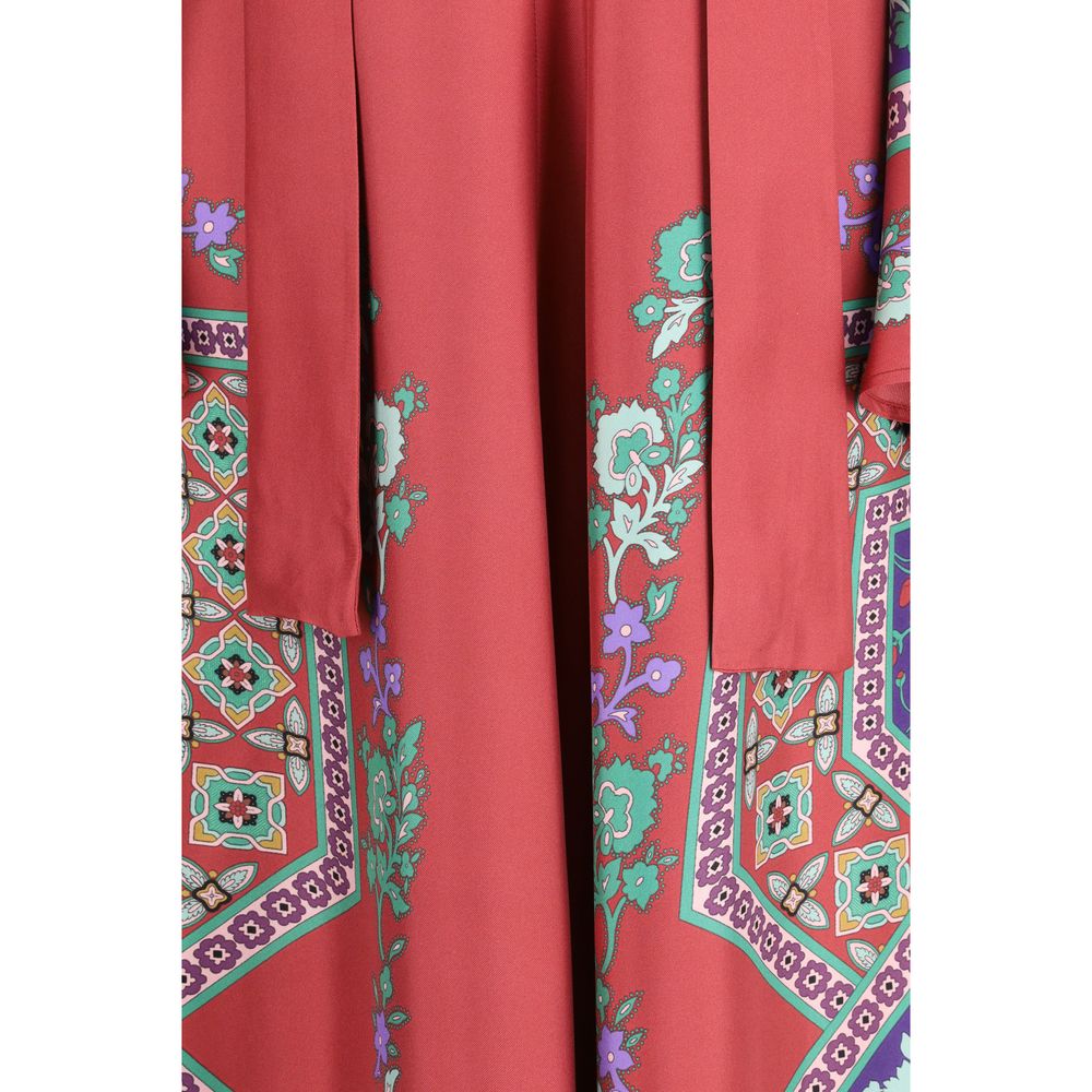 La Double J Multicolor Silk Casual Women's Dress