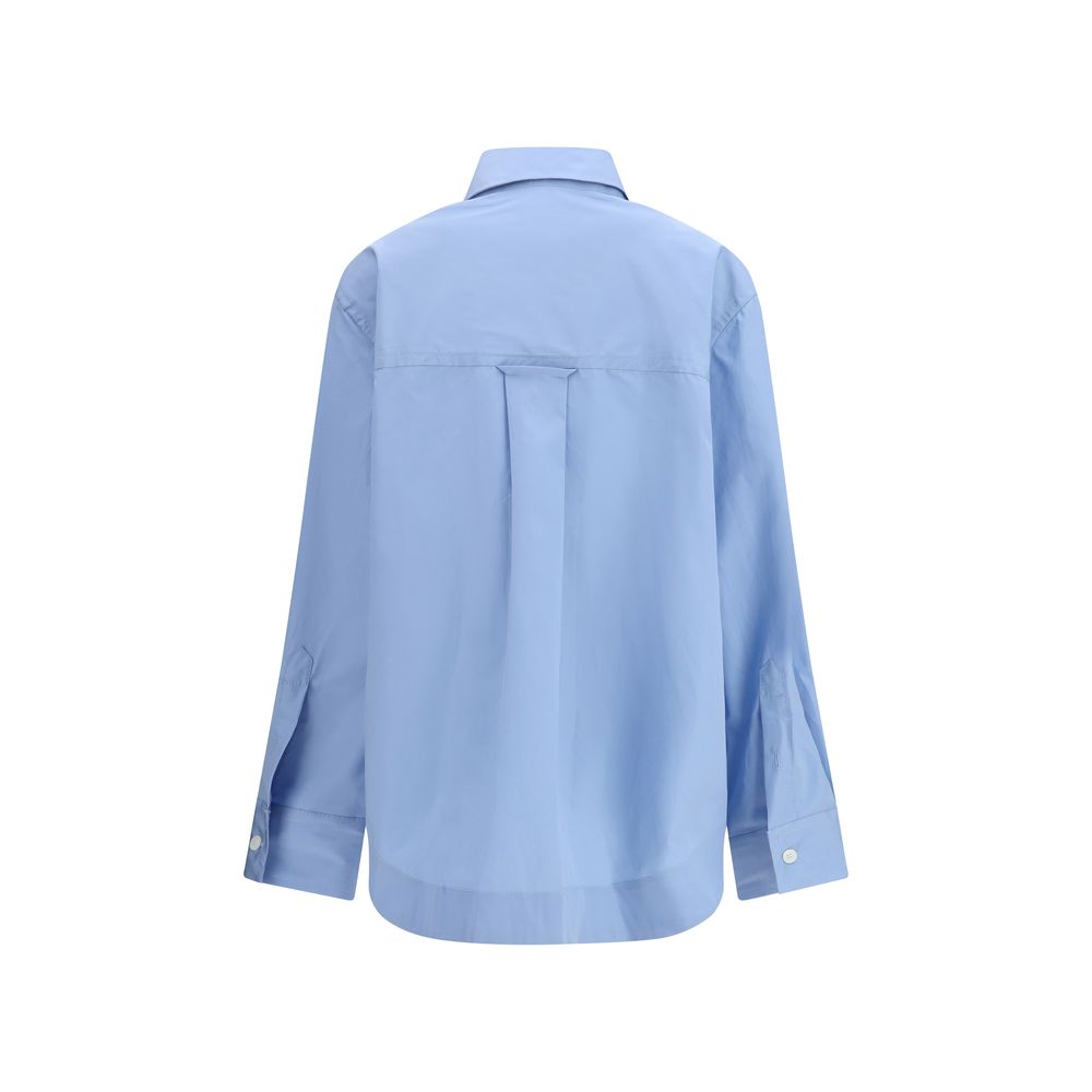 Ami Paris Blue Cotton Dress Women's Shirt