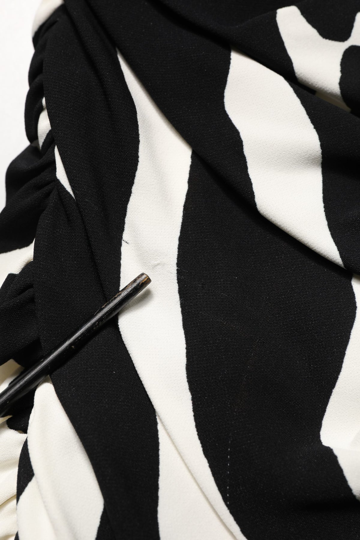 Dolce & Gabbana Black White Zebra Print CadyCalf Length Women's Dress (Pre-Owned)