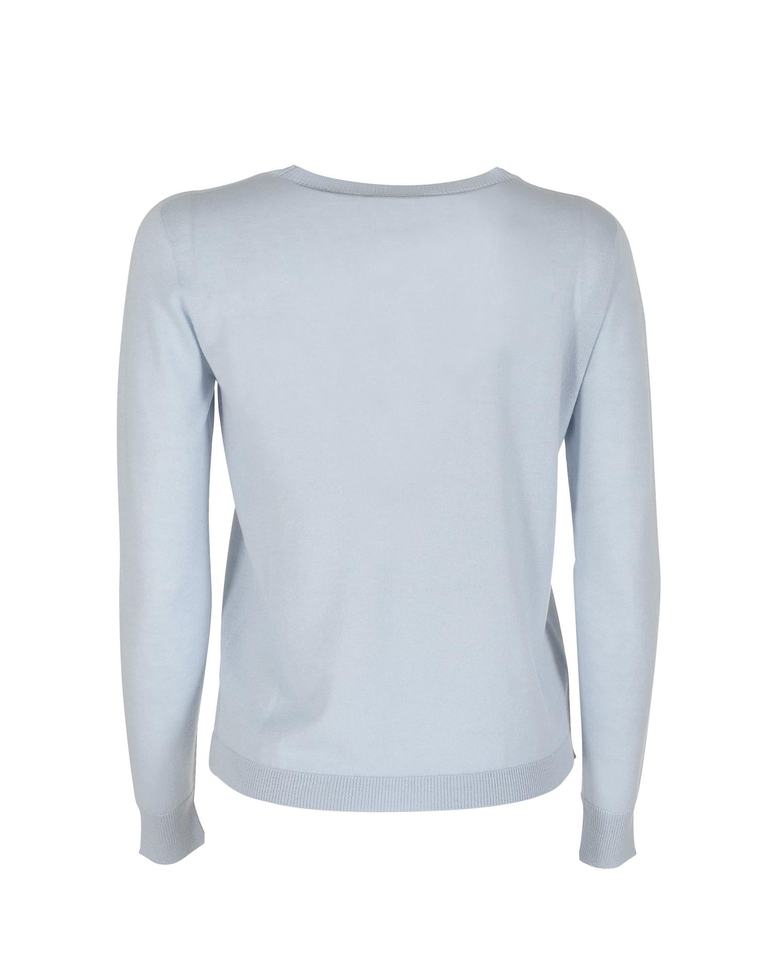 Crown of Edinburgh Cashmere Blue Cashmere Women's Sweatshirt