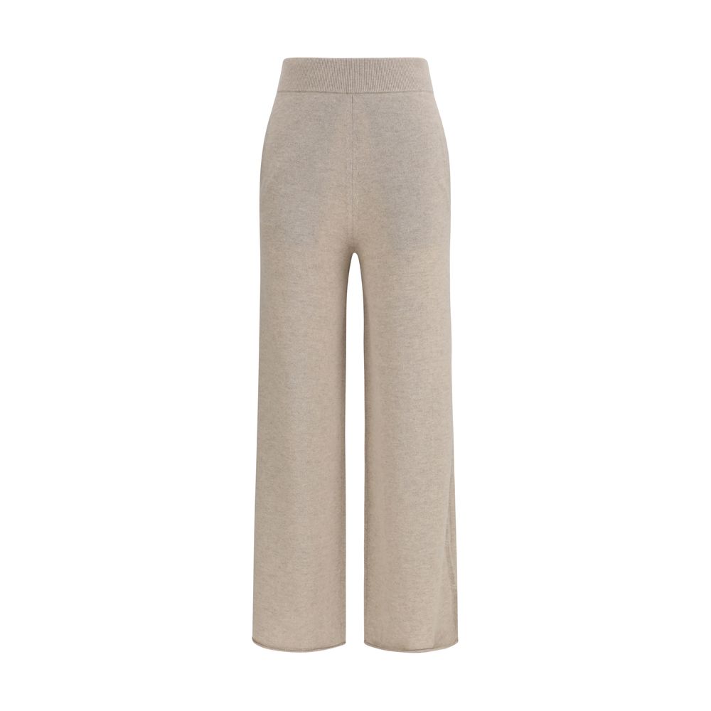 Max Mara Pure Beige Cashmere Casual Women's Pants