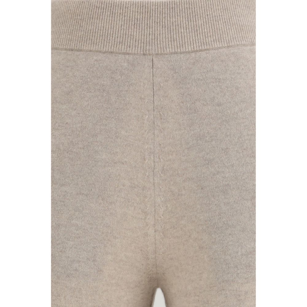 Max Mara Pure Beige Cashmere Casual Women's Pants