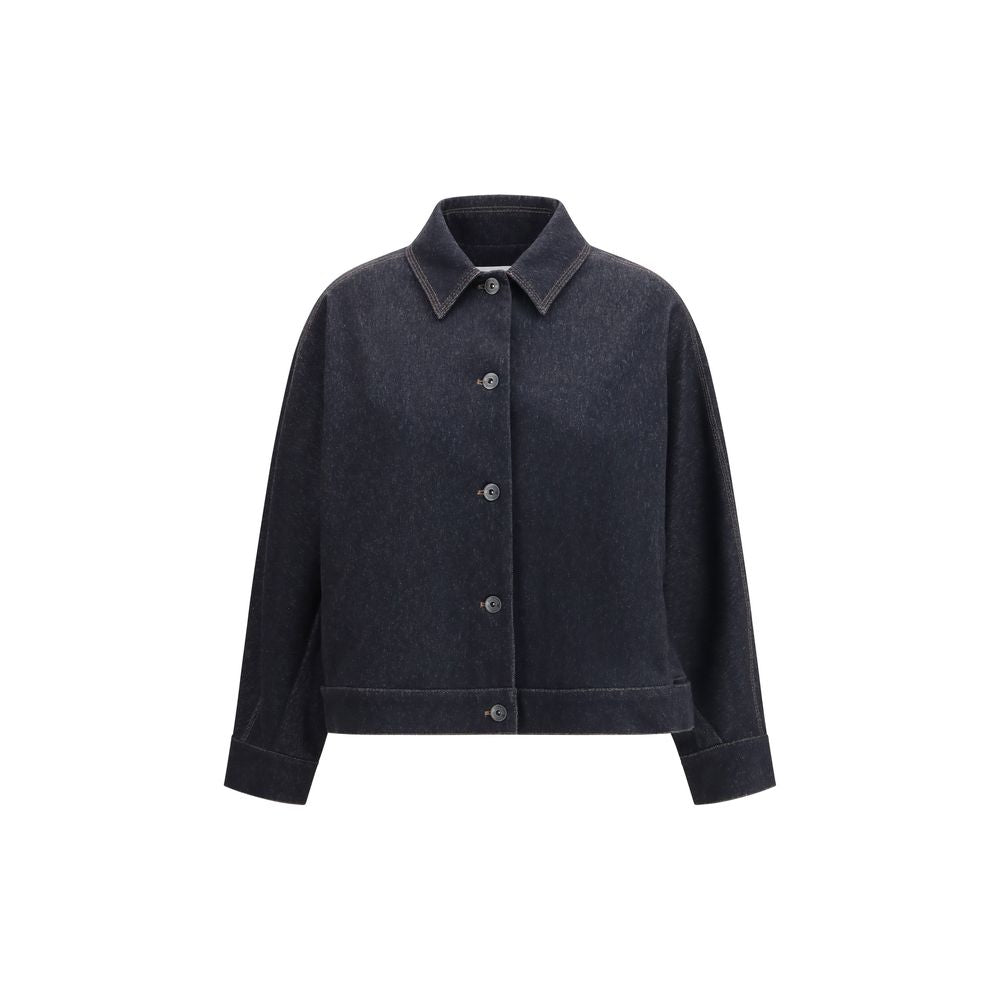 Max Mara Pure Blue Cotton Denim Women's Jacket
