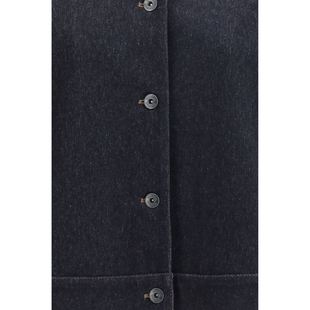 Max Mara Pure Blue Cotton Denim Women's Jacket
