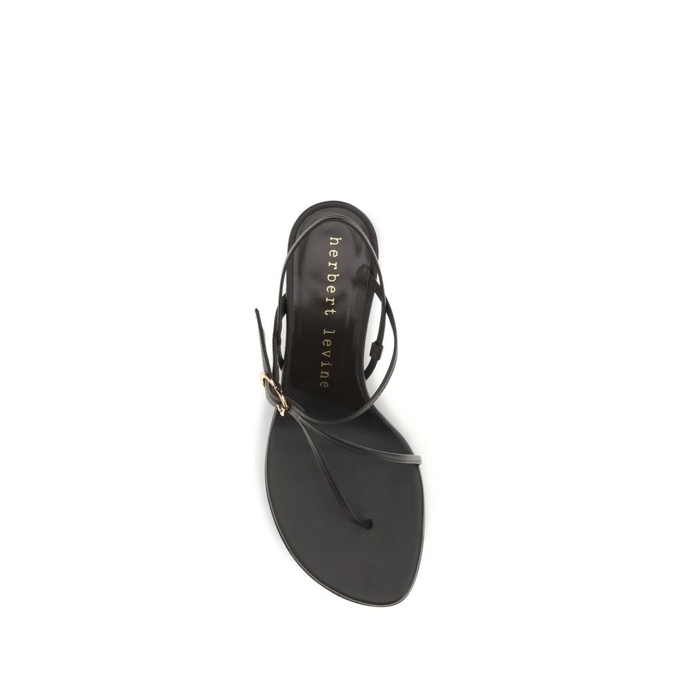Herbert Levine Brown Calf Leather Bos Taurus Stiletto Heel Women's Sandals