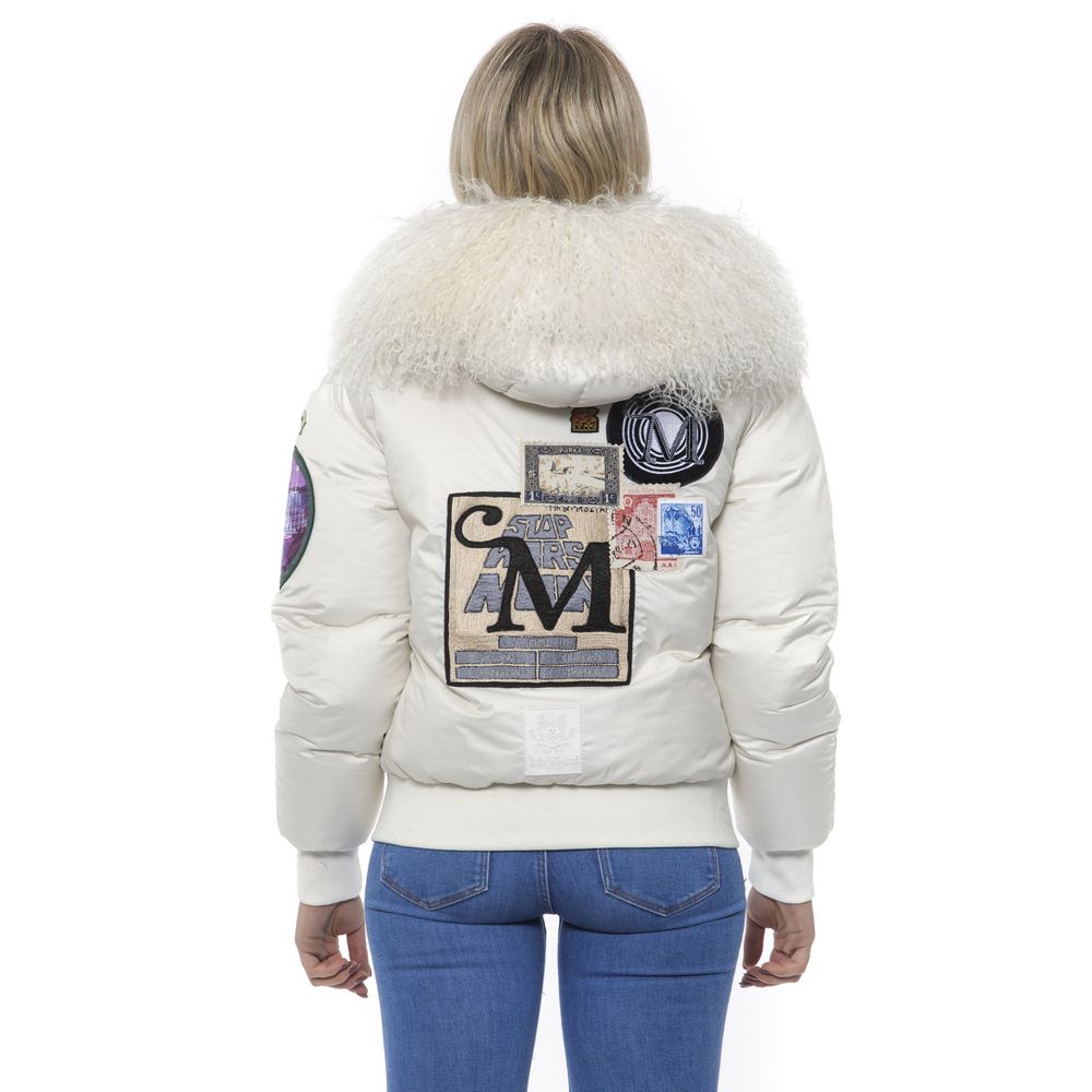 Mr&Mrs Italy White Polyester Women Bomber Women's Jacket