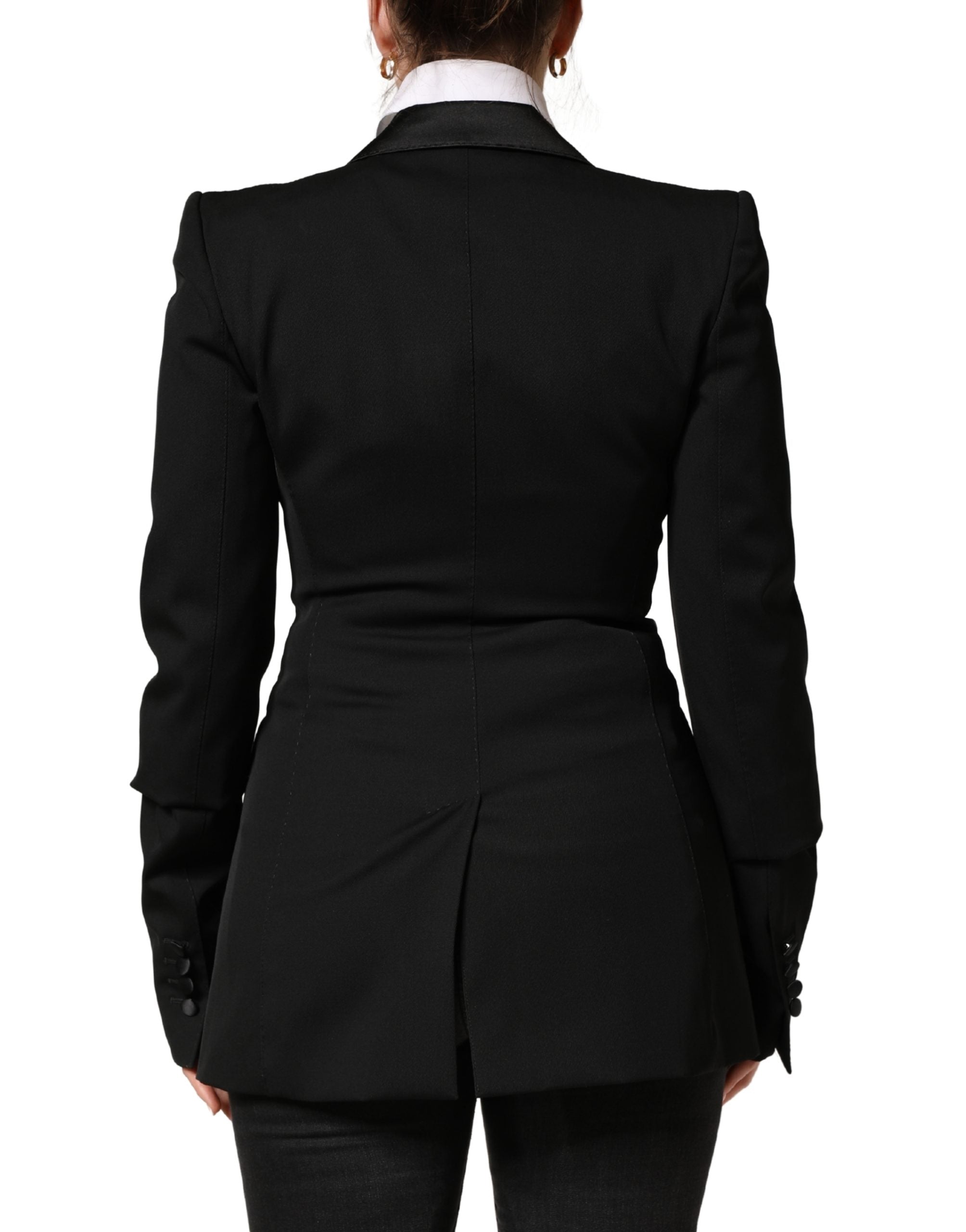 Dolce & Gabbana Black Wool Single Breasted Blazer Women's Jacket