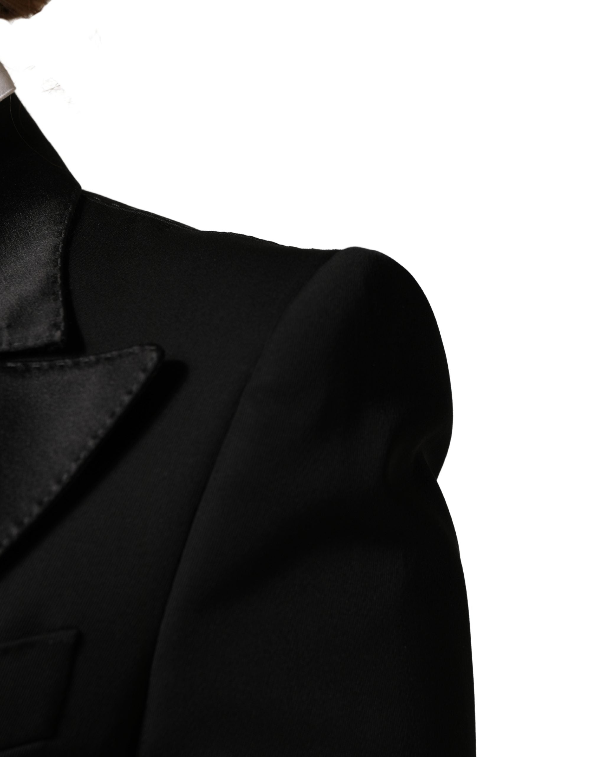 Dolce & Gabbana Black Wool Single Breasted Blazer Women's Jacket