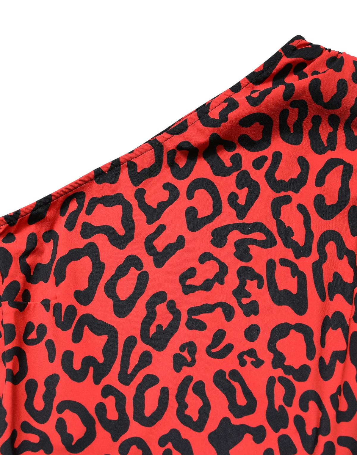 Dolce & Gabbana Black Red Nylon Leopard Pattern Women's Jumpsuit