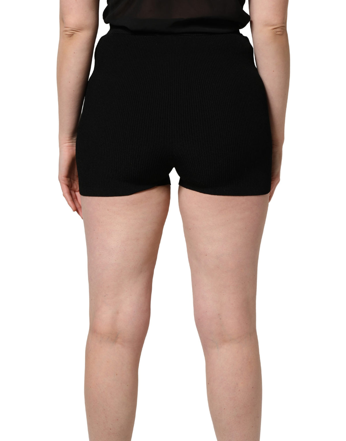 Dolce & Gabbana Black Viscose High Waisted Hot Pants Women's Shorts