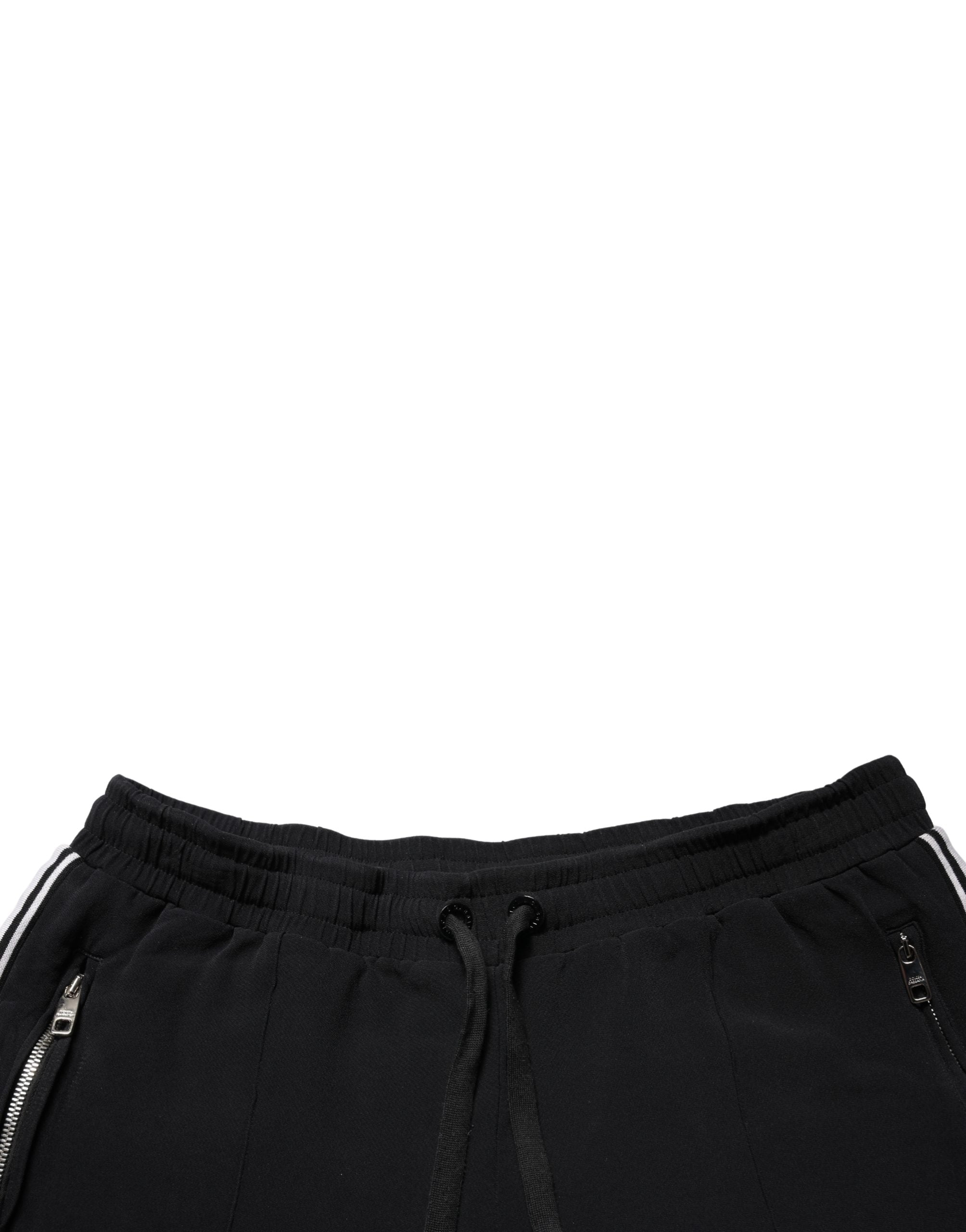 Dolce & Gabbana Black Viscose Mid Waist Cropped Women Women's Pants (Pre-Owned)