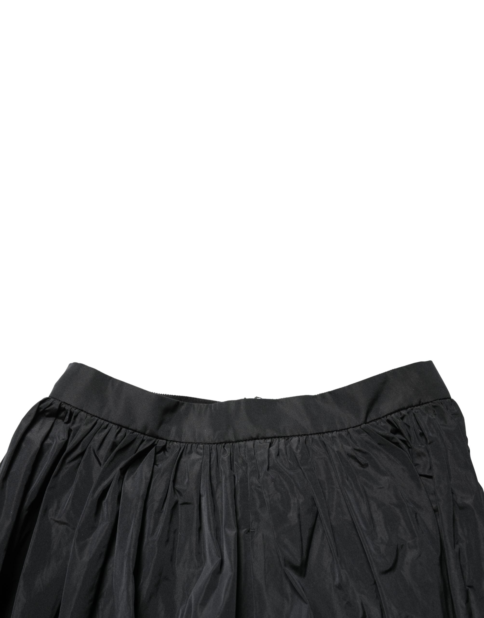 MSGM Black High Waist Pleated A-line Long Maxi Women Women's Skirt