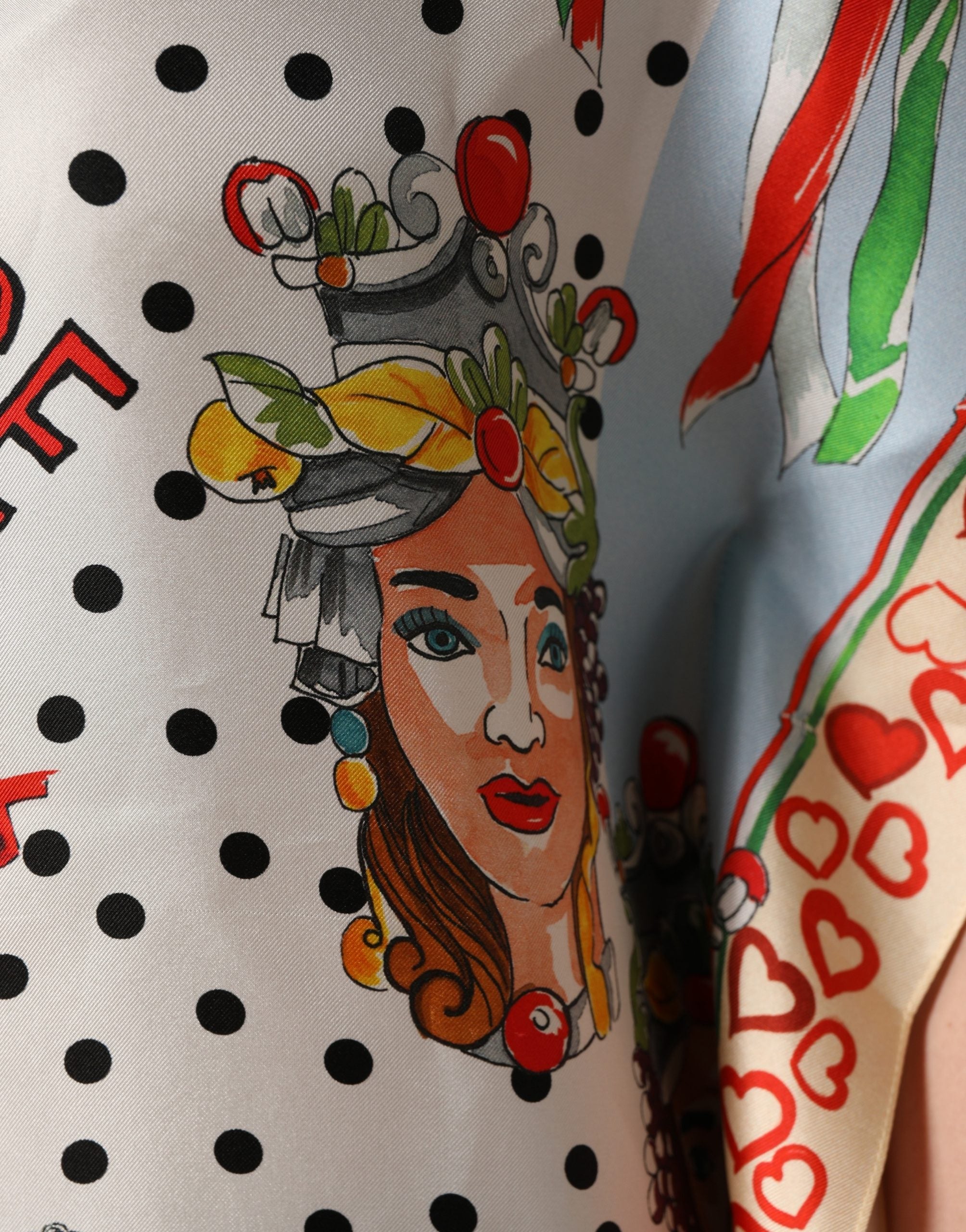 Dolce & Gabbana Multicolor Italy Scenes Graphic Silk Women's Top (Pre-Owned)