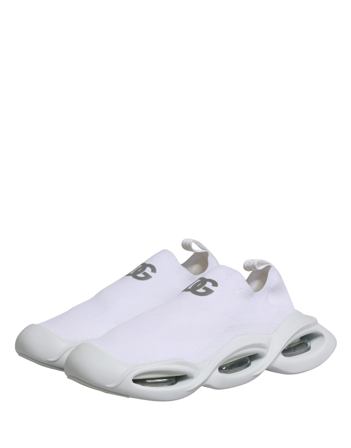 Dolce & Gabbana White Slip On Wave Low Top Sneakers Women's Shoes