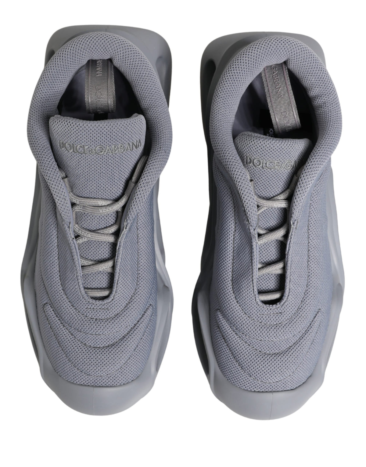 Dolce & Gabbana Gray Slip On Wave Low Top Women's Sneakers