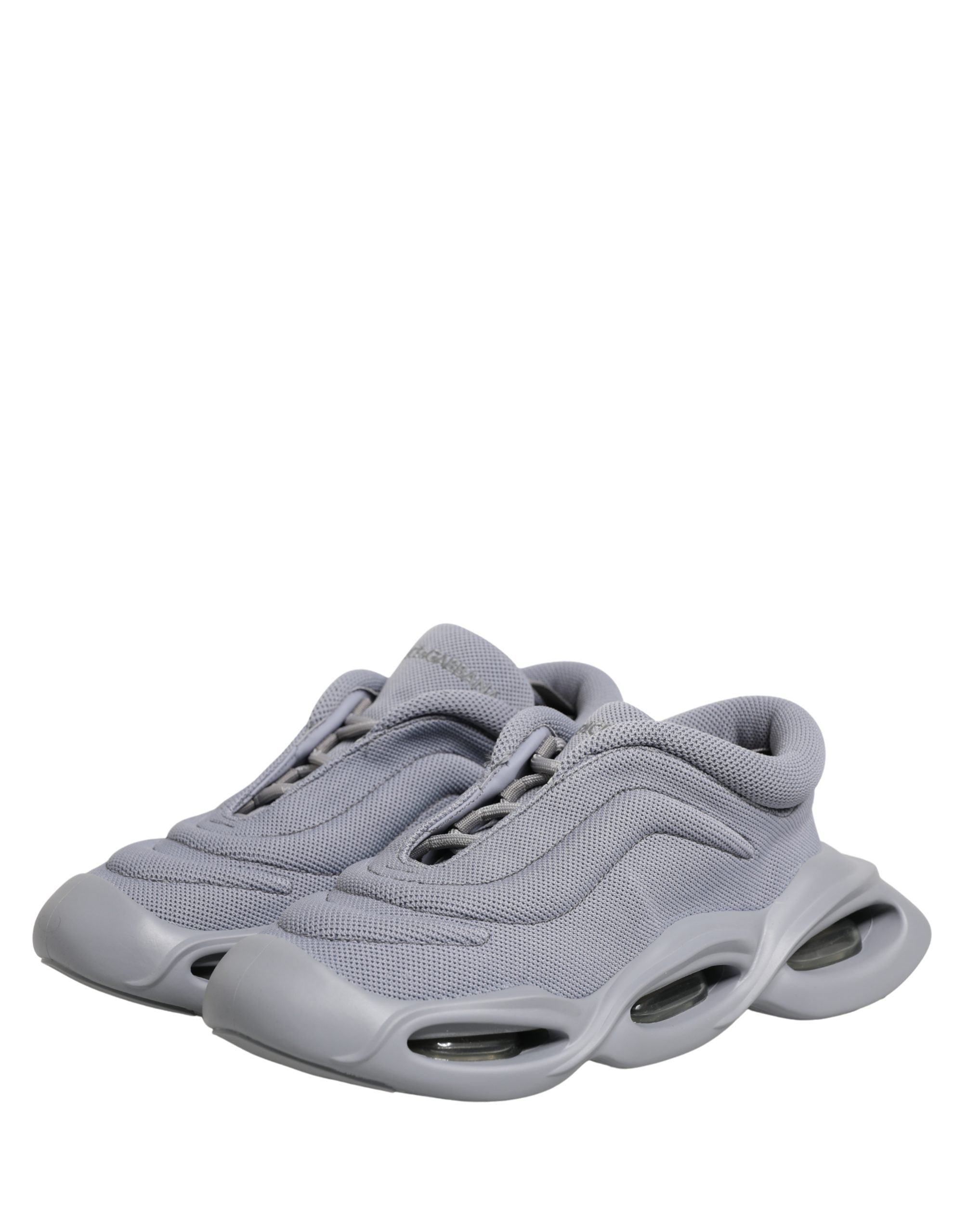 Dolce & Gabbana Gray Slip On Wave Low Top Women's Sneakers
