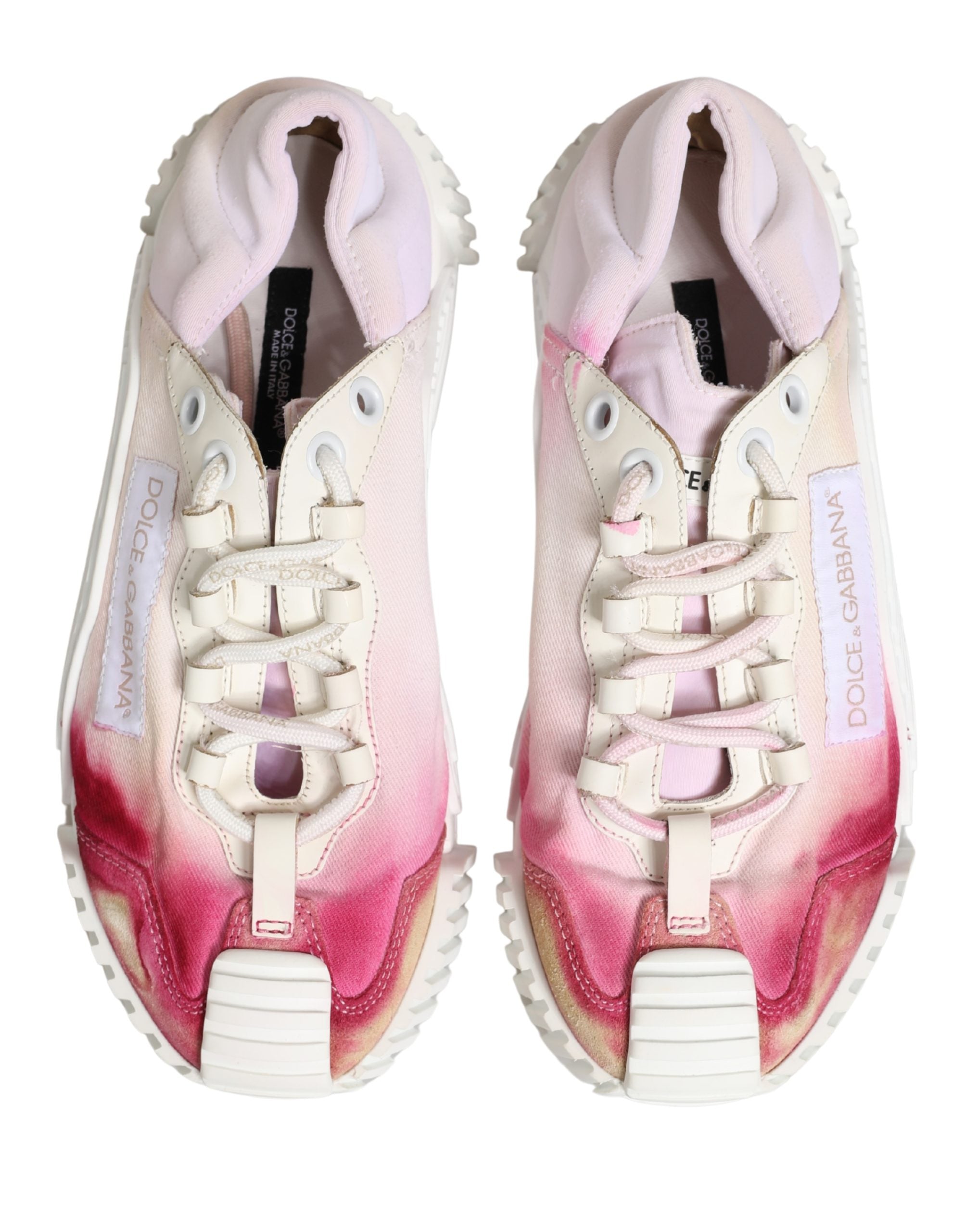 Dolce & Gabbana White NS1 Lace Up Low Top Sneakers Women's Shoes (Pre-Owned)