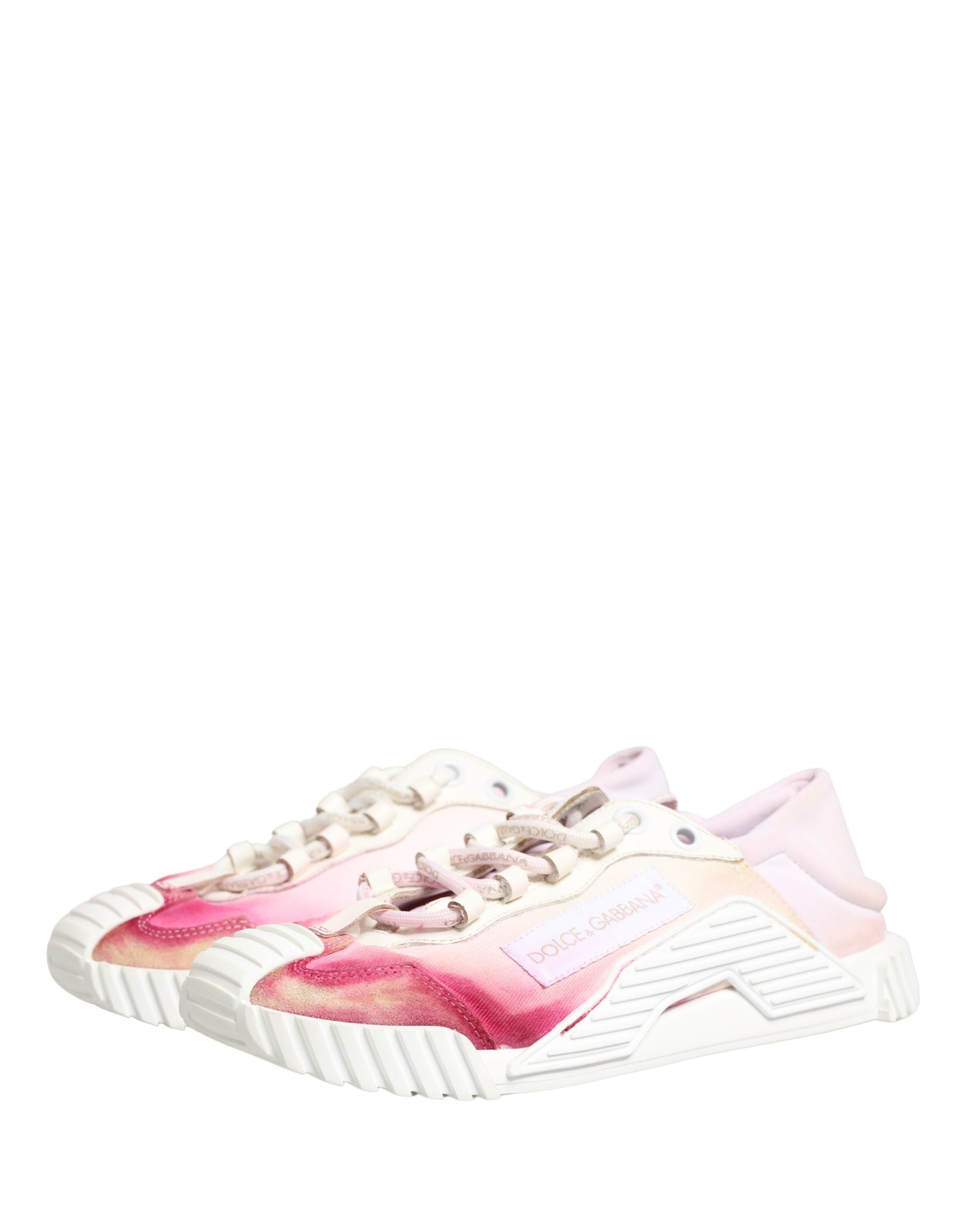 Dolce & Gabbana White NS1 Lace Up Low Top Sneakers Women's Shoes (Pre-Owned)