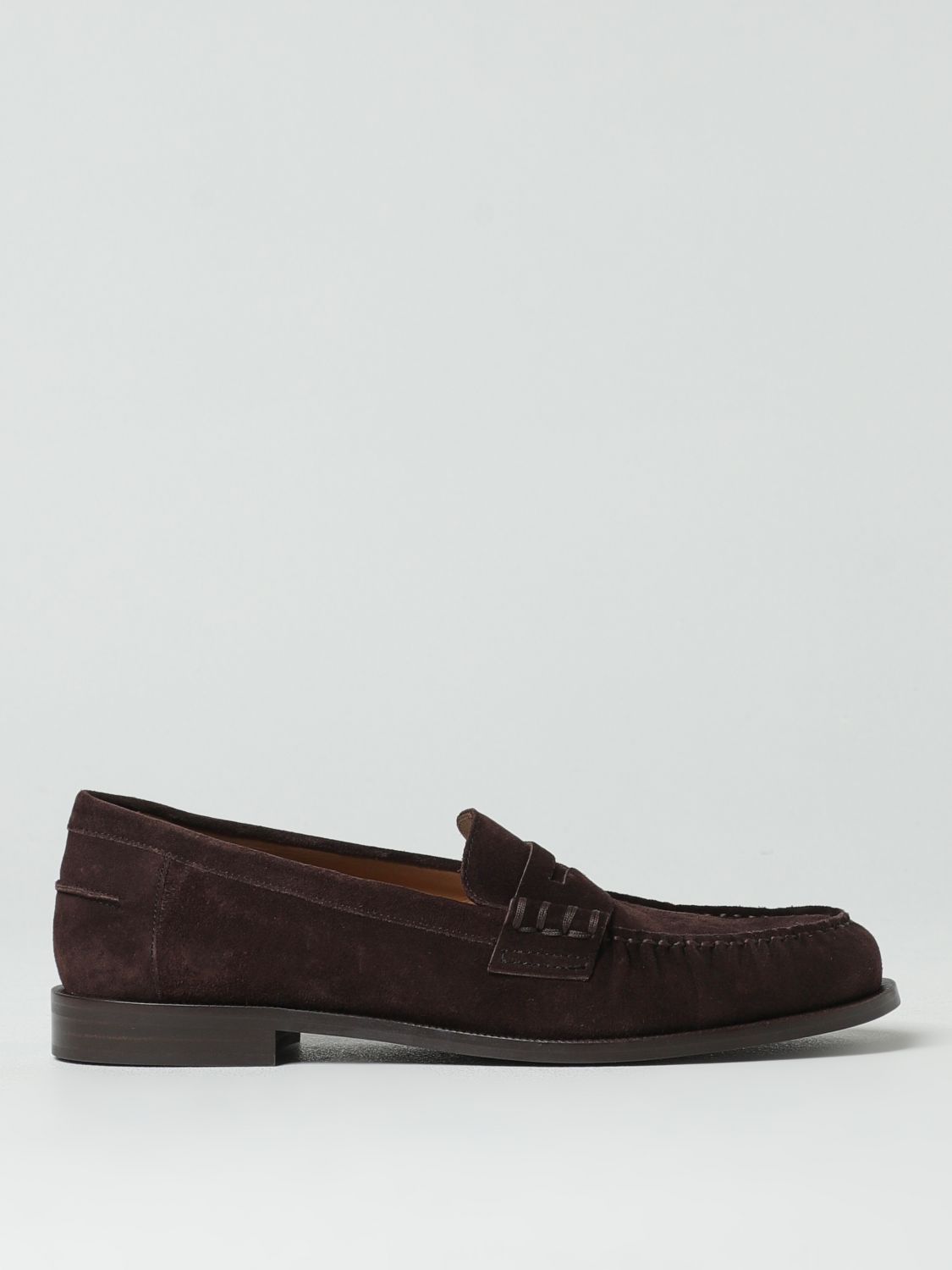 Emporio Armani Brown Suede Leather Slip-On Men's Loafers