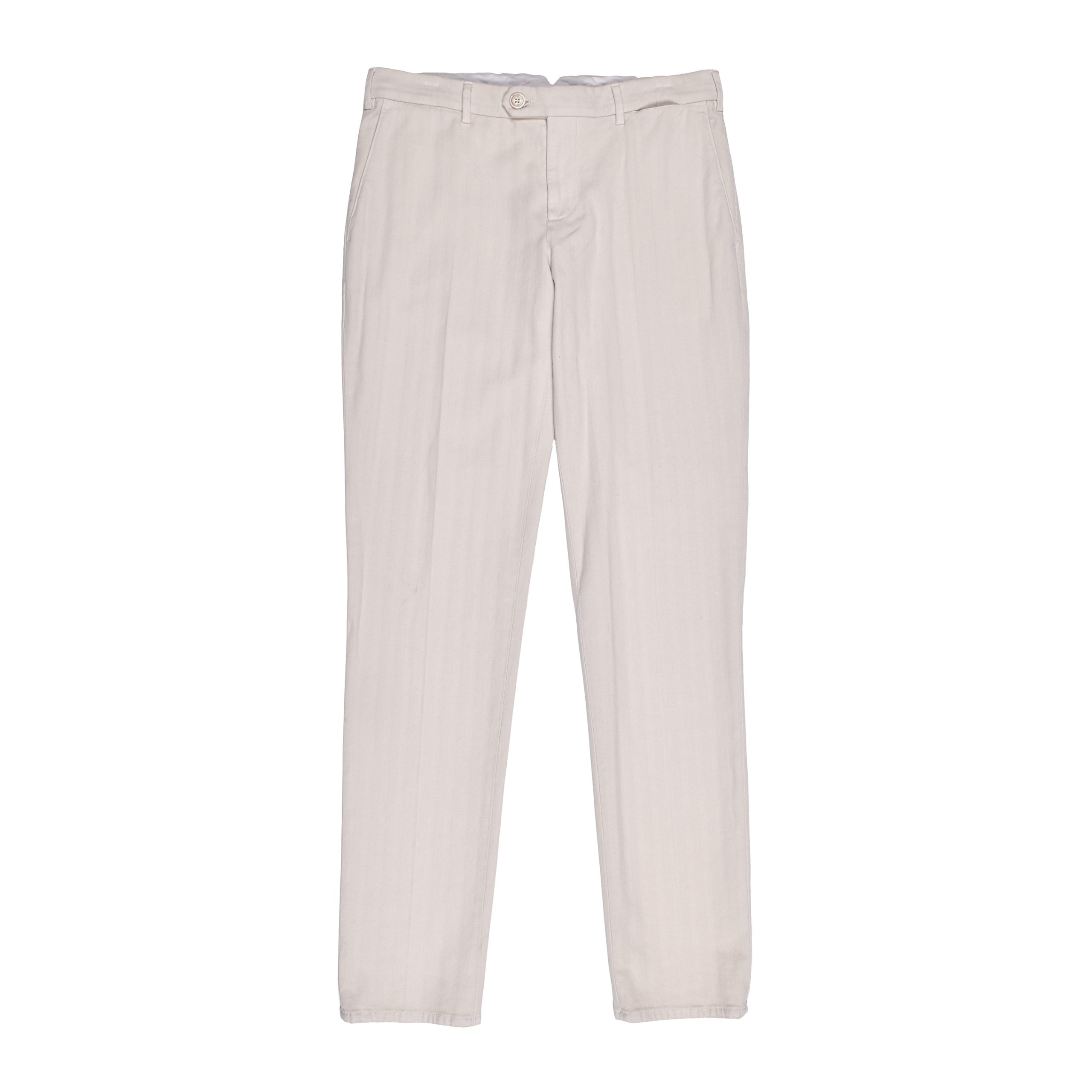 Brunello Cucinelli Beige Cotton Casual Men's Pants