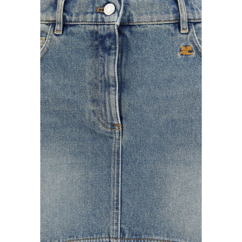 Courrèges Blue Denim Women's Skirt