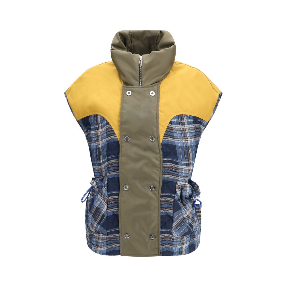 MARBELL Blue Polyamide Sleeveless Women's Jacket
