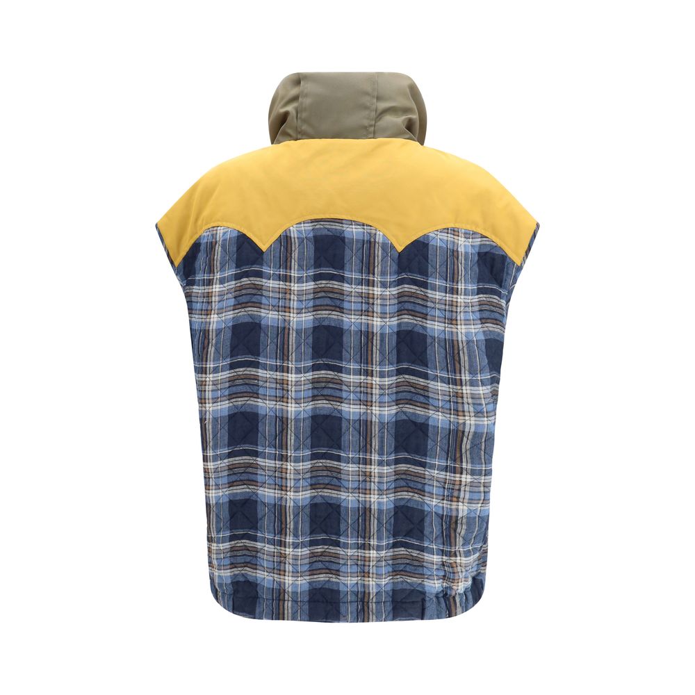 MARBELL Blue Polyamide Sleeveless Women's Jacket