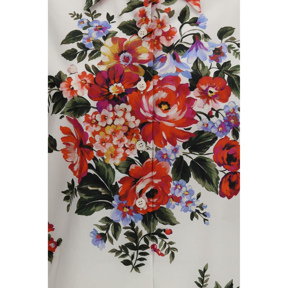 Dolce & Gabbana Multicolor Cotton Pattern Women's Shirt