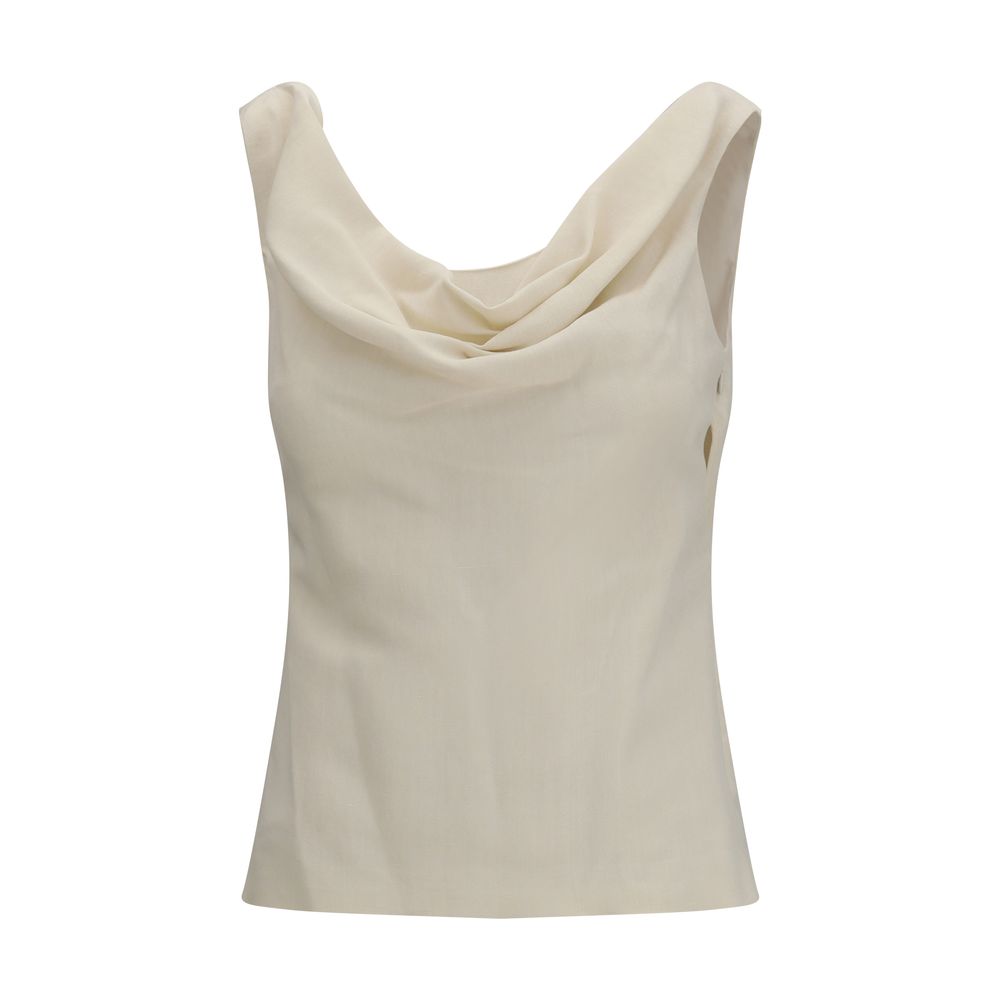 Brunello Cucinelli Beige Viscose Women's Blouse