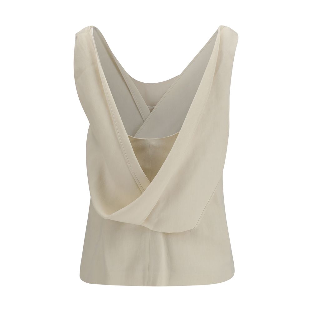 Brunello Cucinelli Beige Viscose Women's Blouse