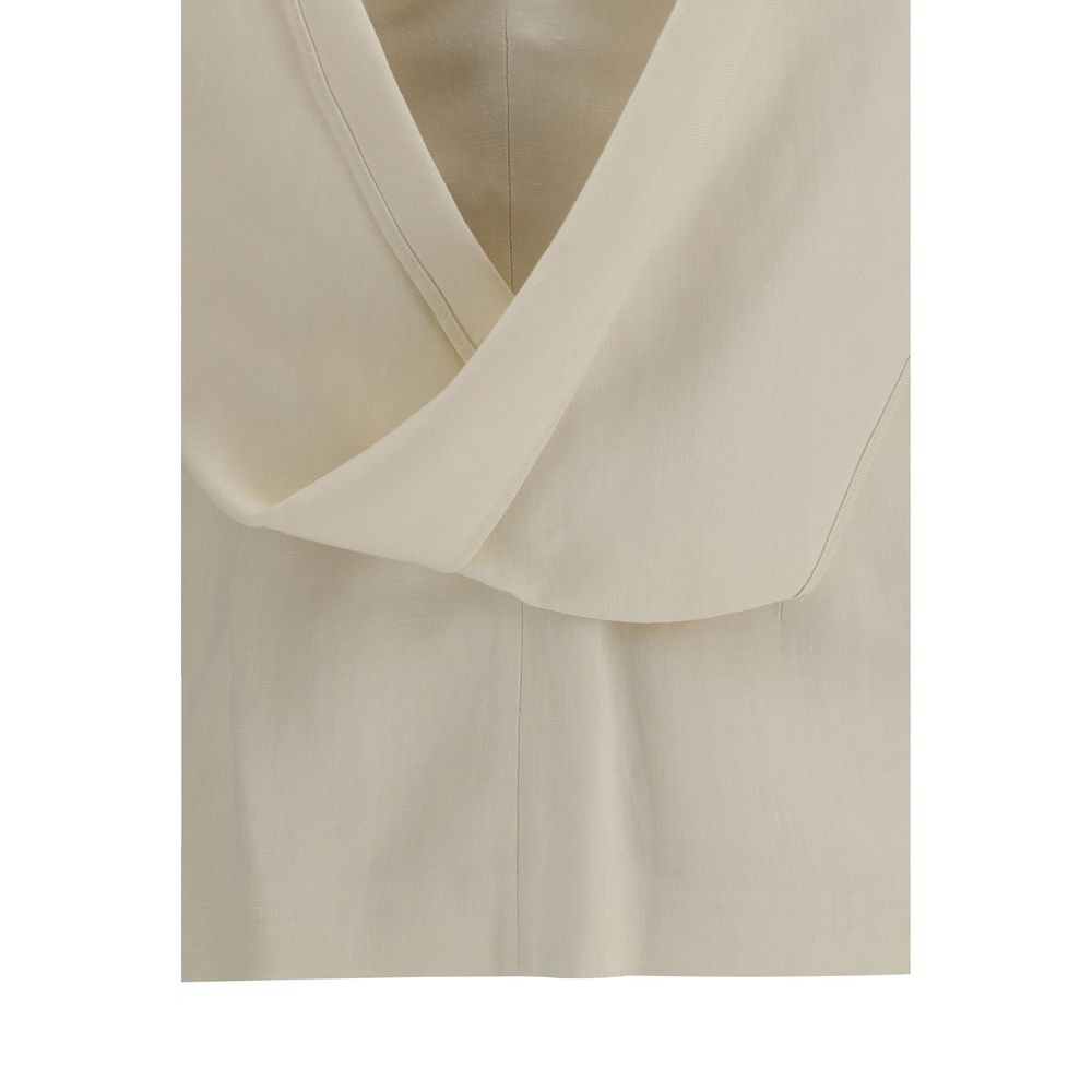 Brunello Cucinelli Beige Viscose Women's Blouse