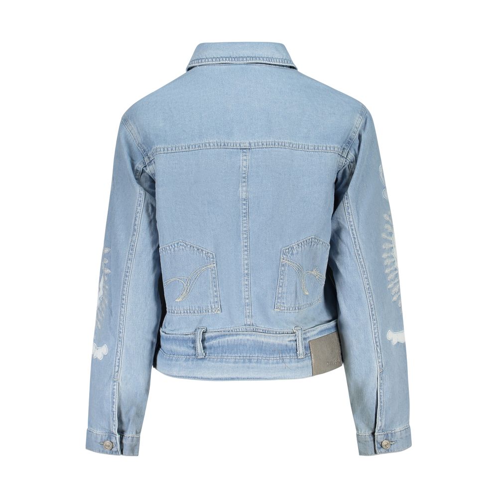 Desigual Azzurro Cotton Women Women's Jacket