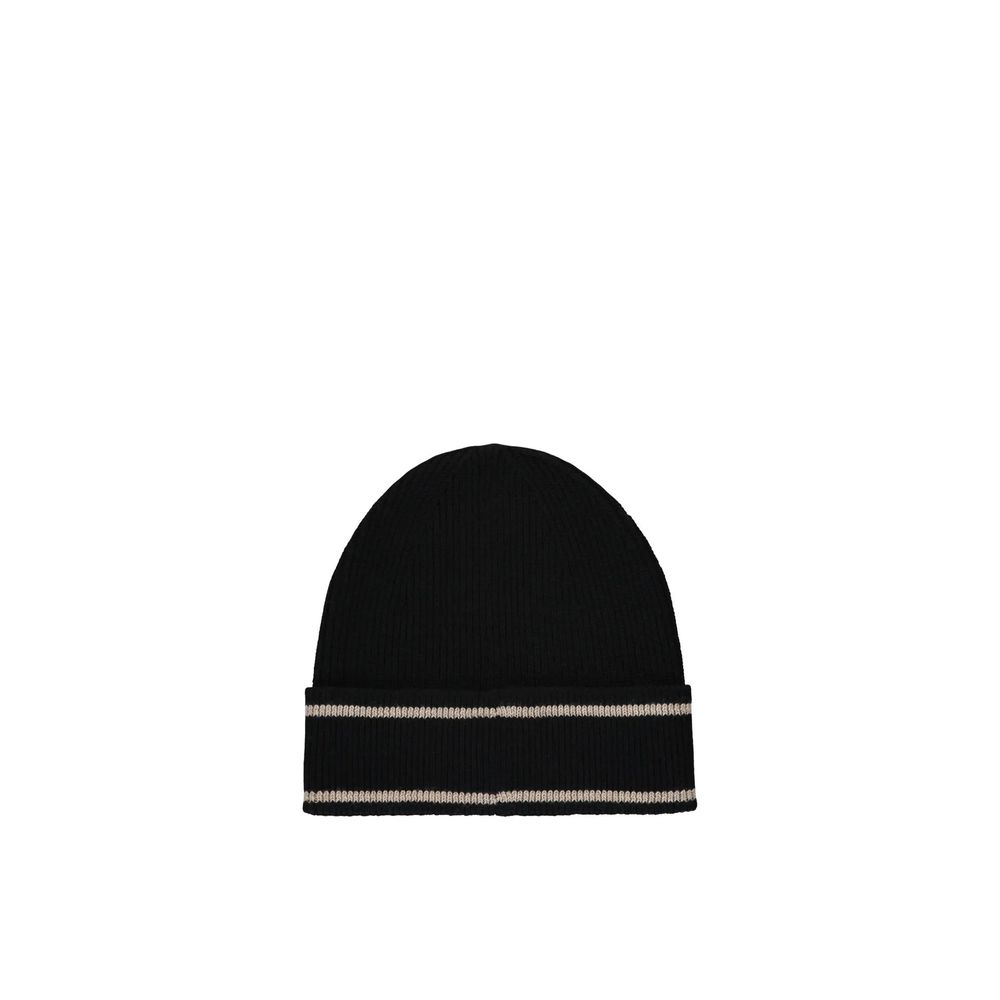 Balmain Black Merino Wool Women's Beanie
