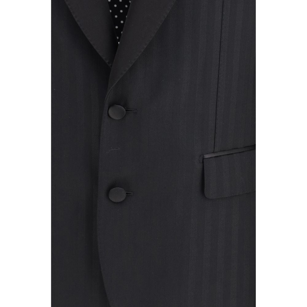 Dolce & Gabbana Black Wool Oves Aries Men's Blazer