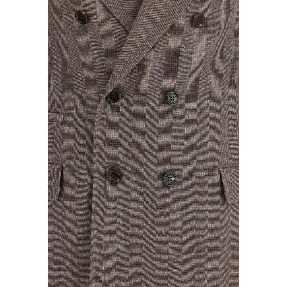 Brunello Cucinelli Brown Linen Men's Blazer