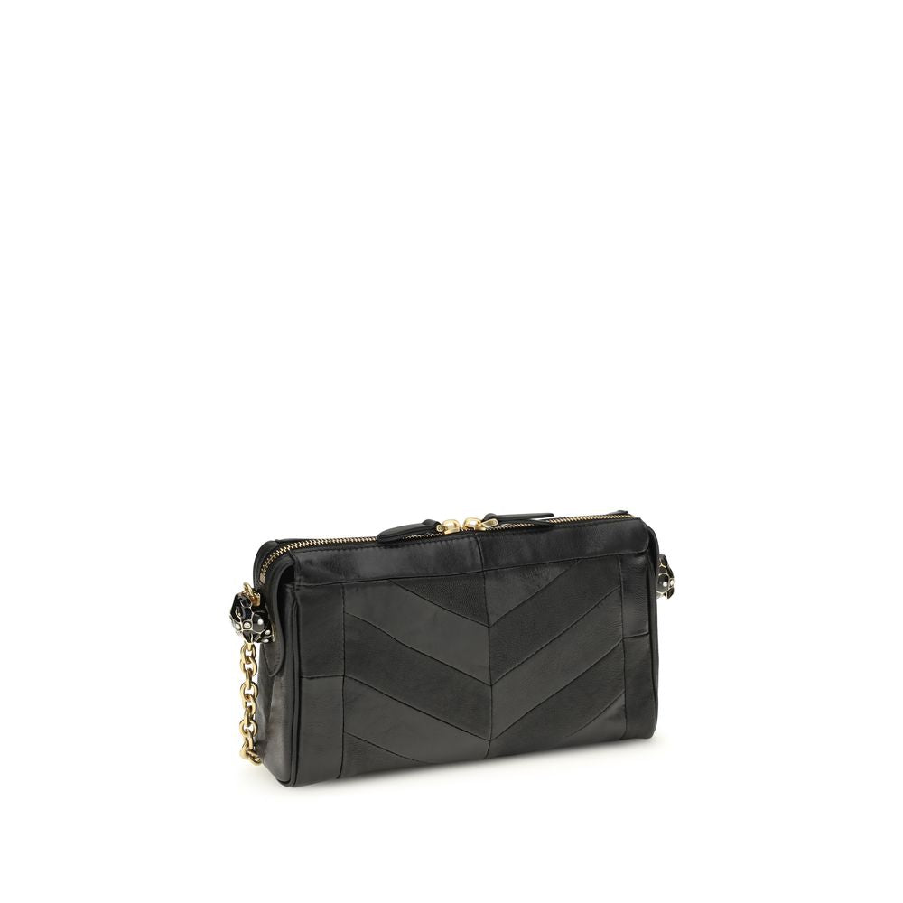Valentino Garavani Black Lamb Ovis Aries Aries Shoulder Women's Bag