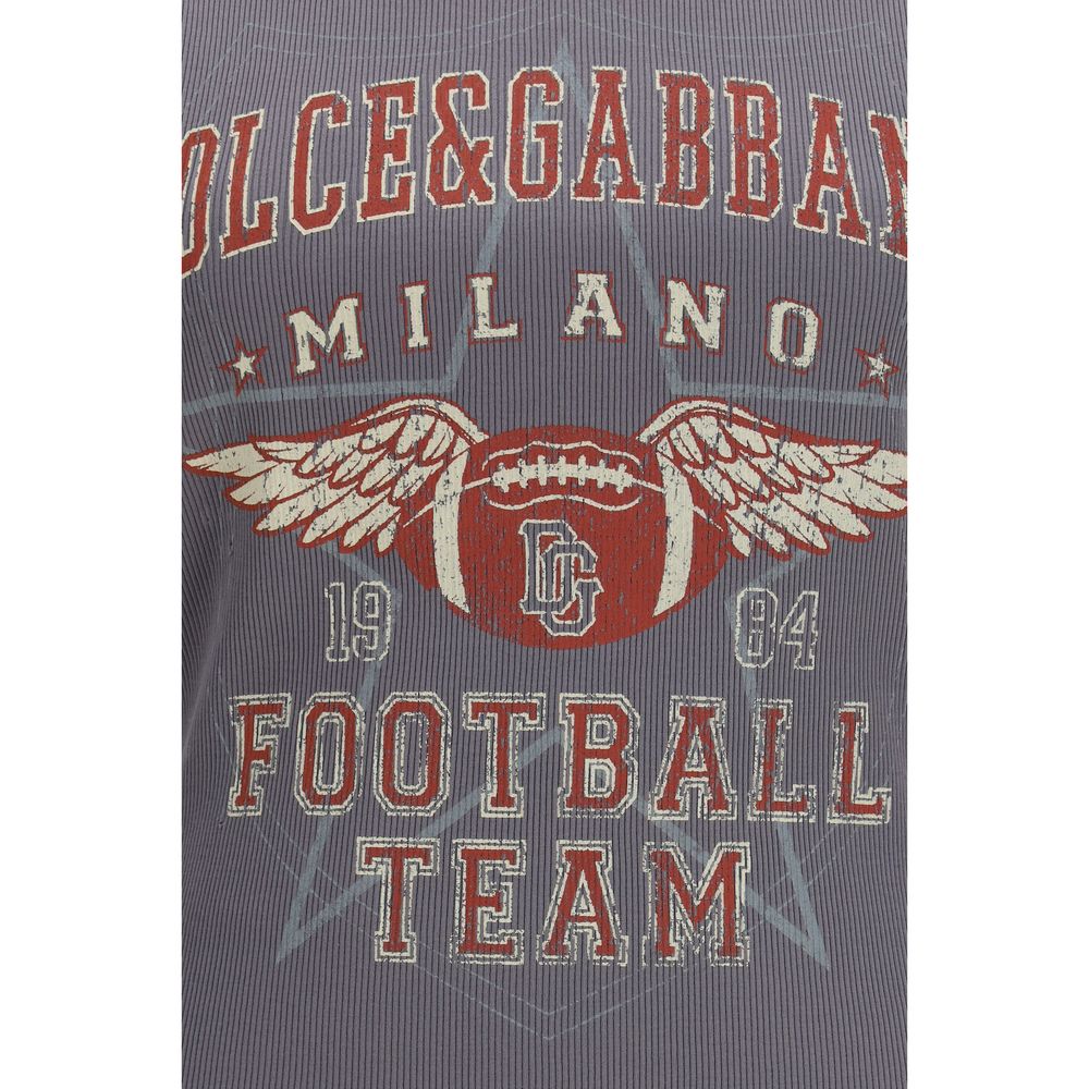 Dolce & Gabbana Gray Cotton Tank Women's Tops